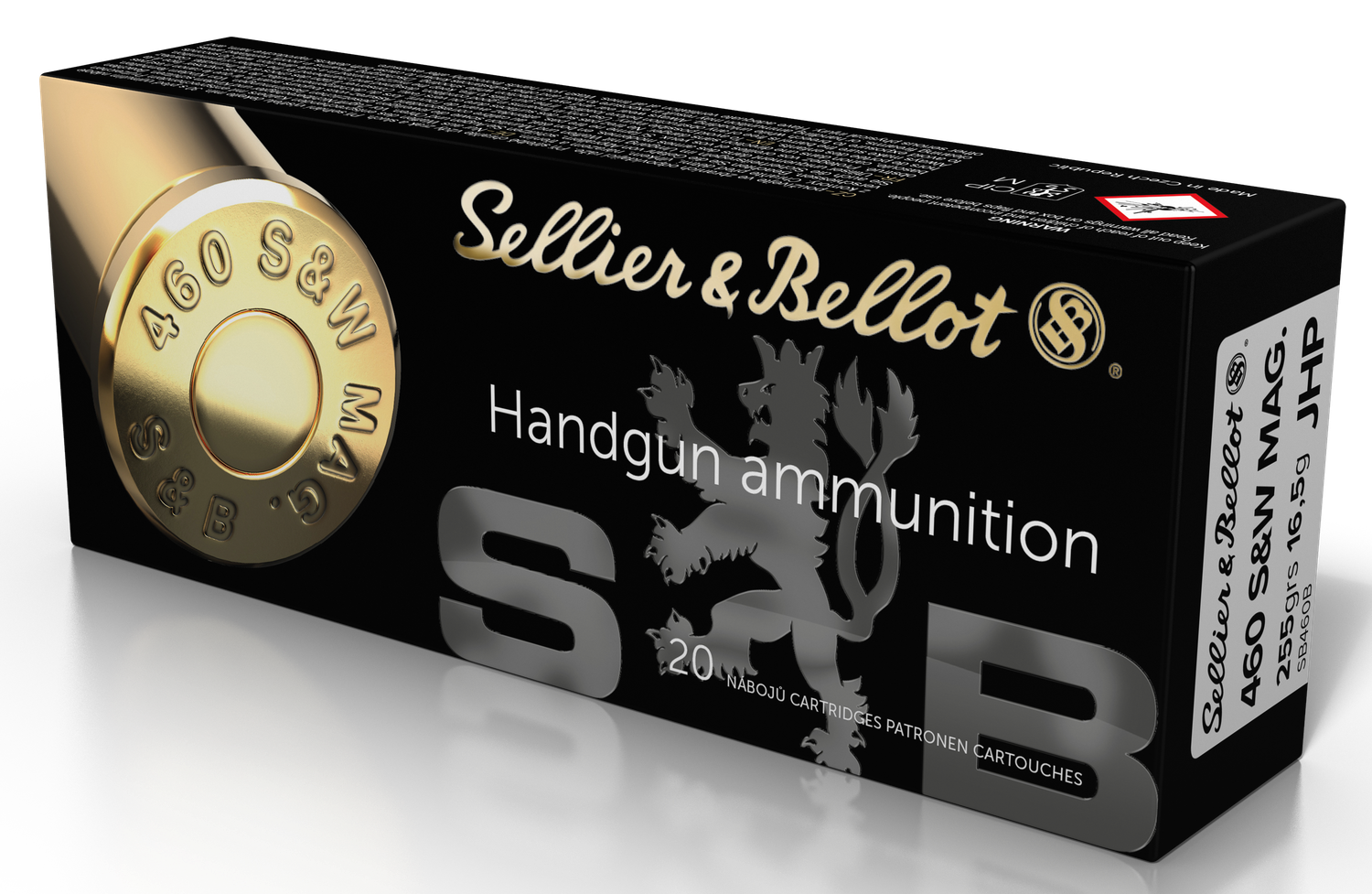 Sellier & Bellot Handgun, S&b Sb460b         460sw   255 Jhp           20/12