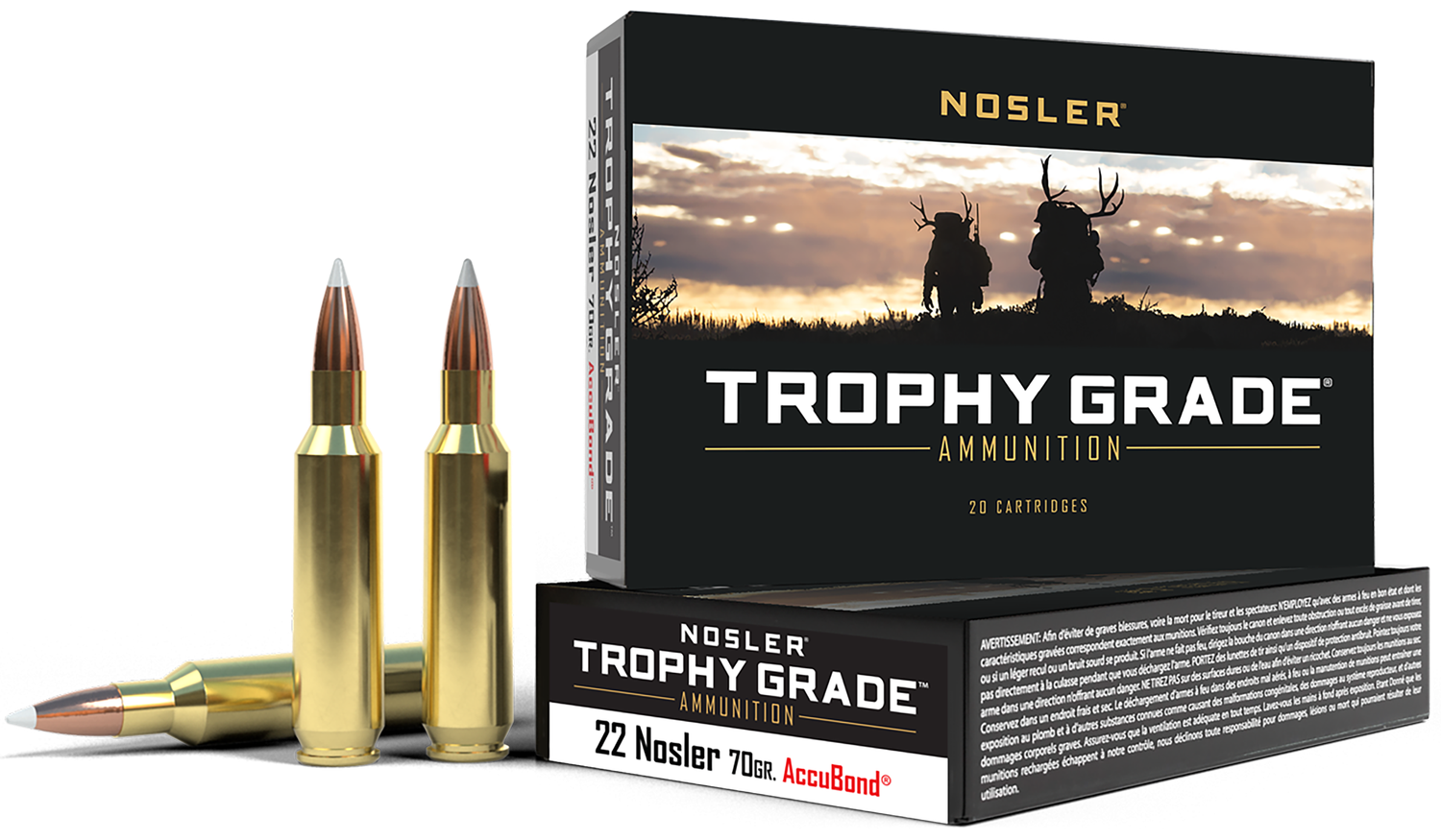 Nosler Trophy Grade, Nos 60918        22 Nos   70 Ab              20/20