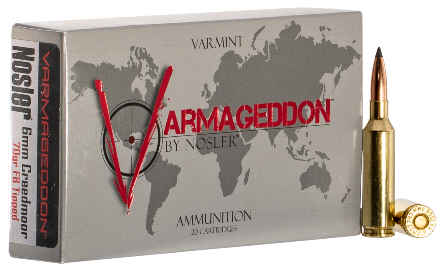 Nosler Varmageddon, Nos 65170 Varmageddon 6mm Crd  70 Fb Tipped  20/10