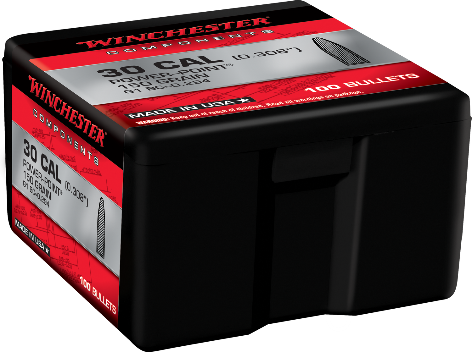 Winchester Ammo Centerfire Rifle, Win Wb30fn150x     Bul 3030   150 Ppfn      100/10