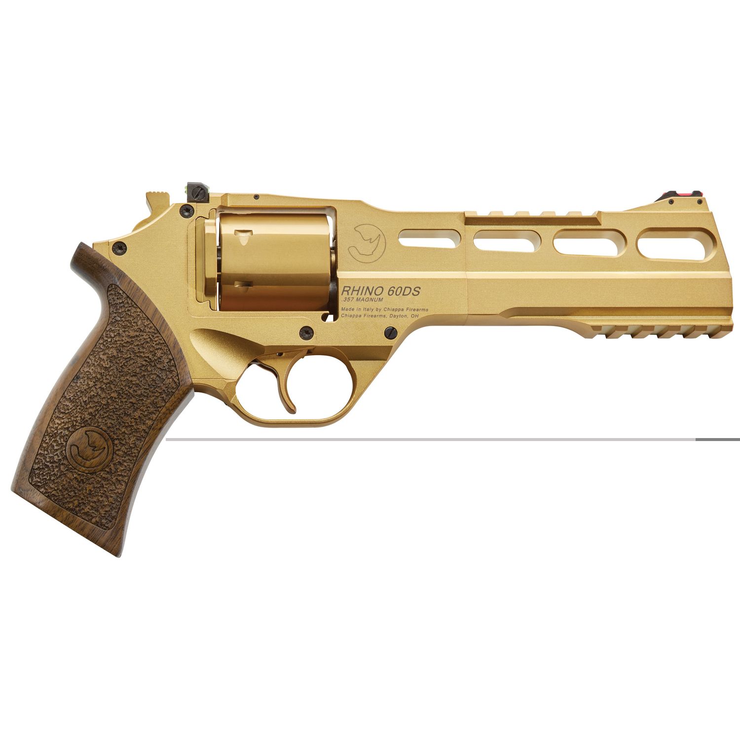 Chiappa Rhino Da/sa 357mag 6" 6rd, Finish/Color: Gold