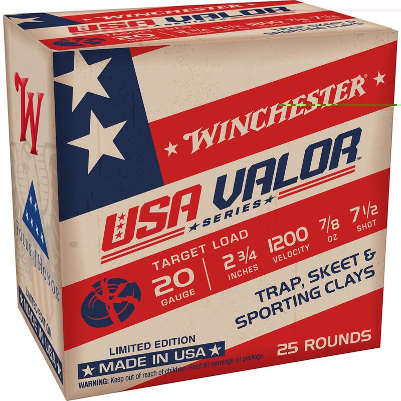 Win Usa Valor 20ga 2.75 Win Usa Valor 20ga 2.75" #7.5 25/250