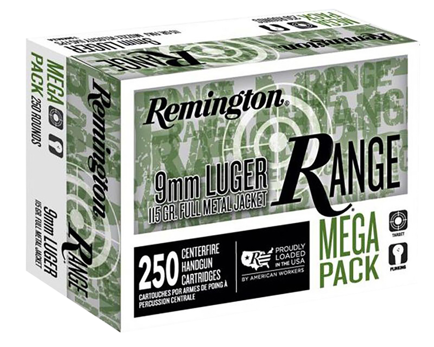 Remington Ammunition Range, Rem R23965        9mm  115 Fmj   Range       250/4