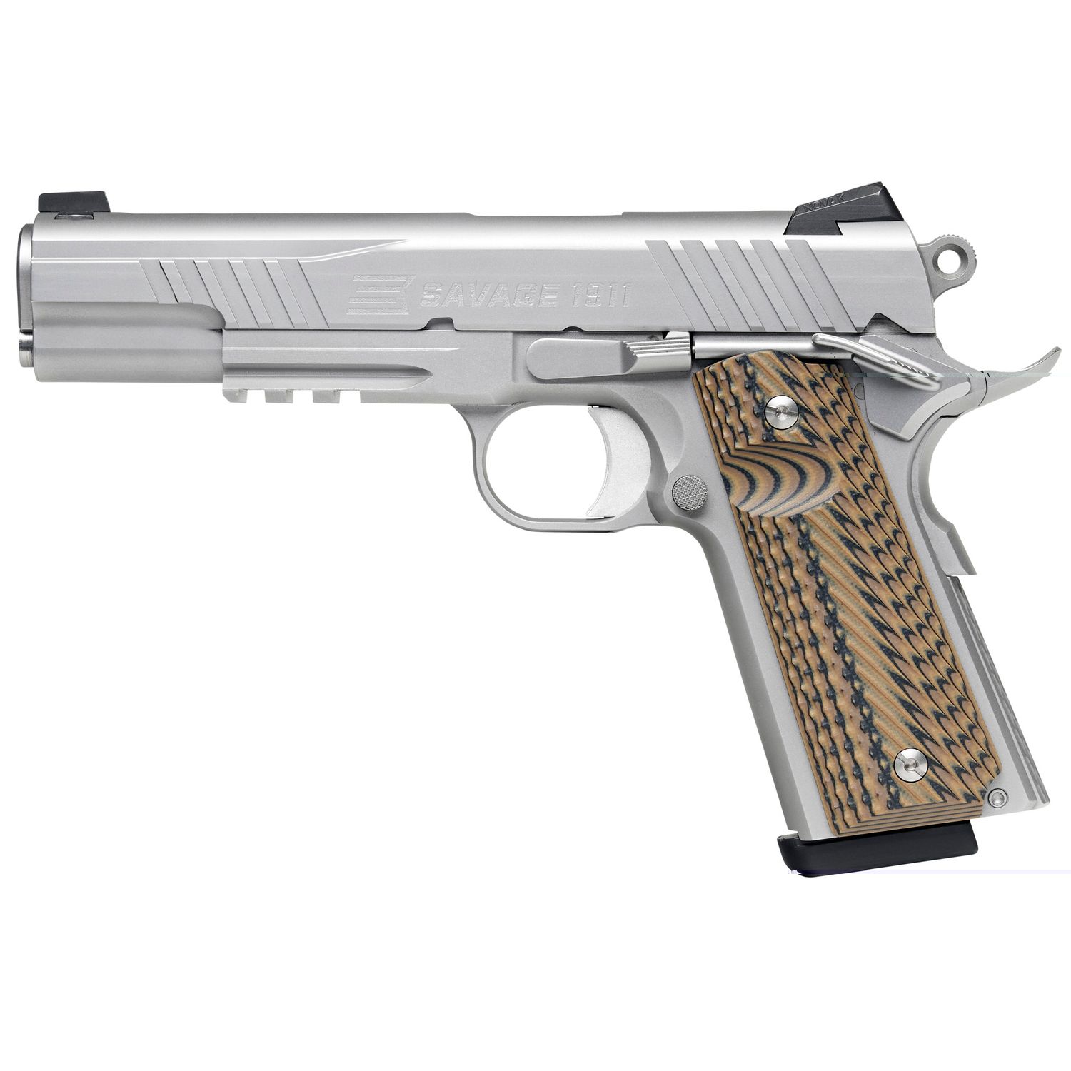 Sav 1911 9mm 5" 10rd Sts W/rail