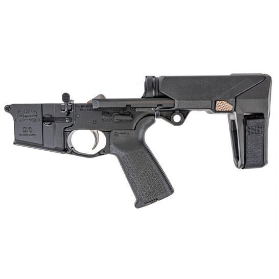 PSA AR-15 Complete MOE EPT Pistol Lower W/ HBPDW Brace, Black