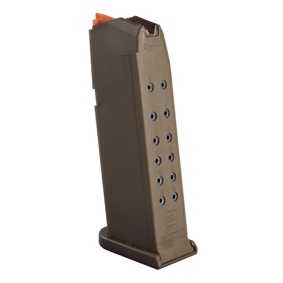 GLOCK Magazine G19 9mm 15rd Fde Pkg
