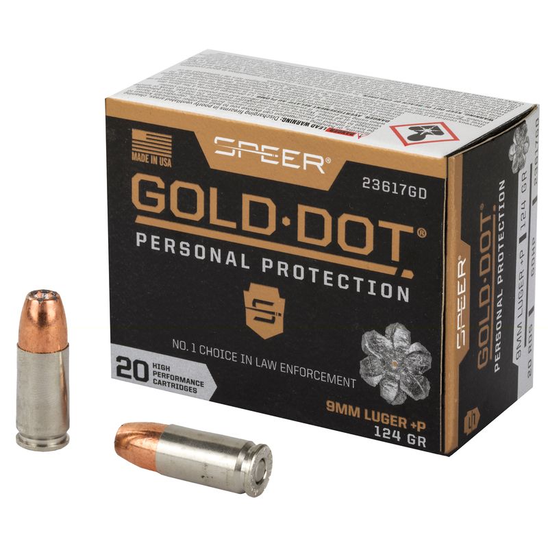Spr Gold Dot 9mm+p 124gr Hp 20/200 Spr Gold Dot 9mm+p 124gr Hp 20/200