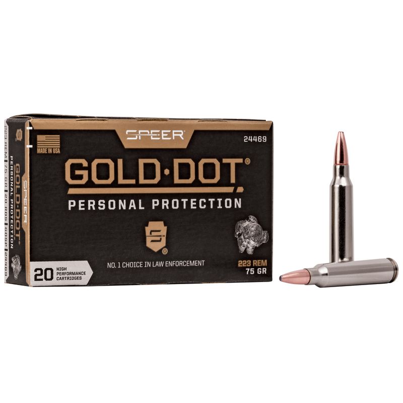 Spr Gold Dot 223 Rem 75gr Hp 20/200 Spr Gold Dot 223 Rem 75gr Hp 20/200