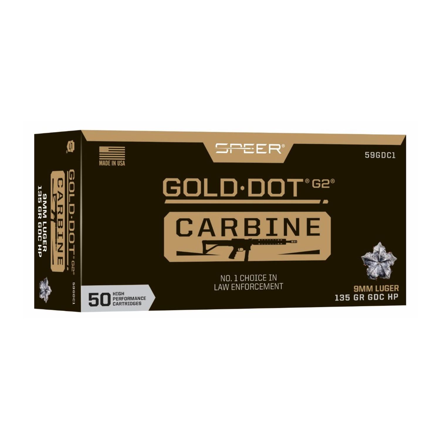 Speer Gold Dot 9mm 135gr Hp 50/1000