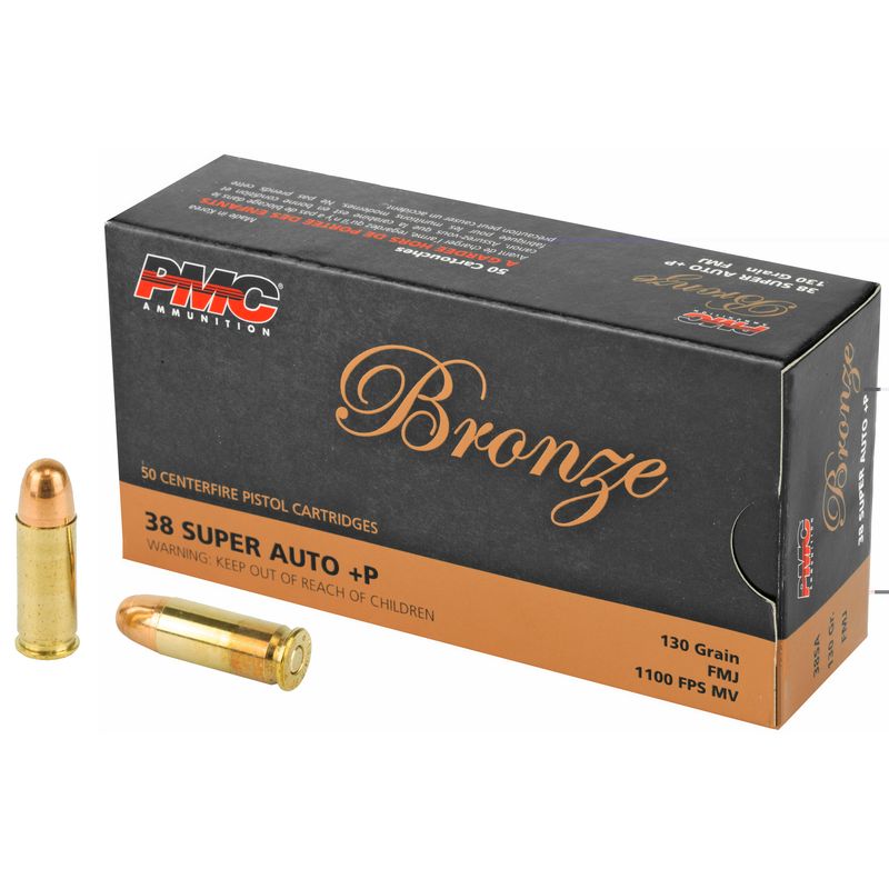 Pmc Brnz 38super +p 130 Fmj 50/1000 Pmc Brnz 38super +p 130 Fmj 50/1000