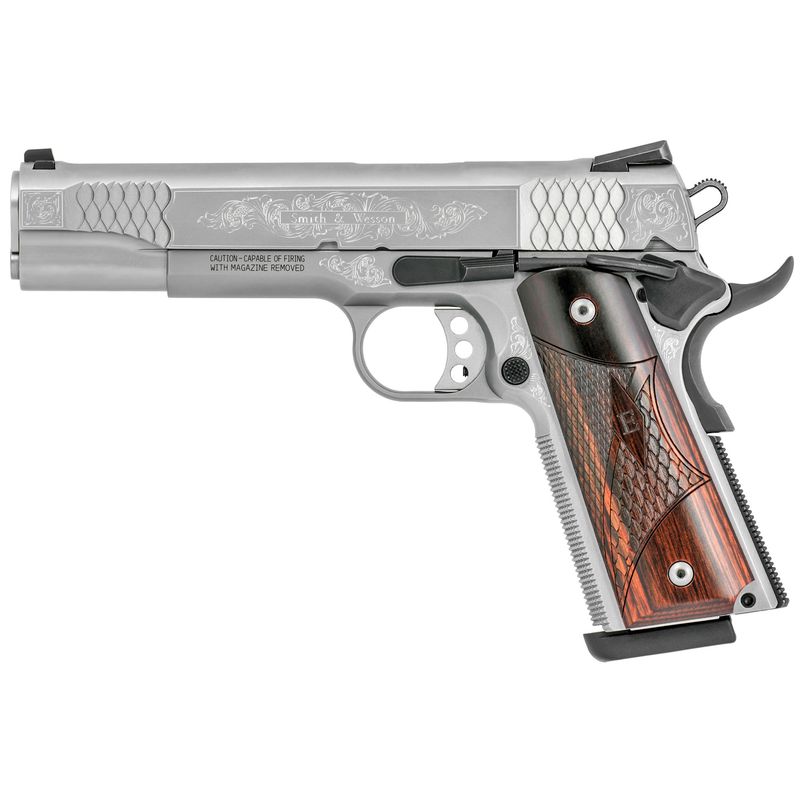 S&w 1911 45acp 5 S&w 1911 45acp 5" Sts 8rd Fs Engrvd