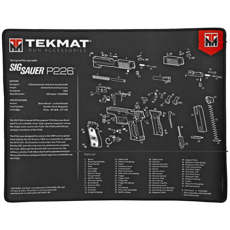 Tekmat Ultra Pstl Mat Sig P226 Blk Tekmat Ultra Pstl Mat Sig P226 Blk