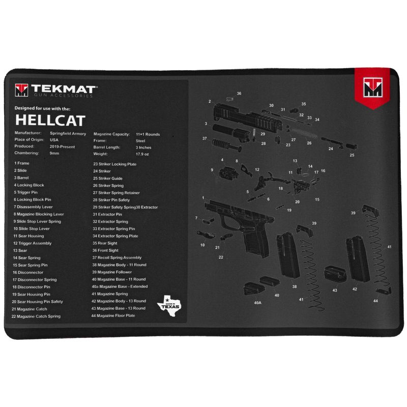 Tekmat Pistol Mat Sprngfld Hellcat Tekmat Pistol Mat Sprngfld Hellcat