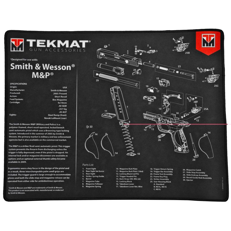 Tekmat Ultra Pstl Mat S&w M&p Blk Tekmat Ultra Pstl Mat S&w M&p Blk