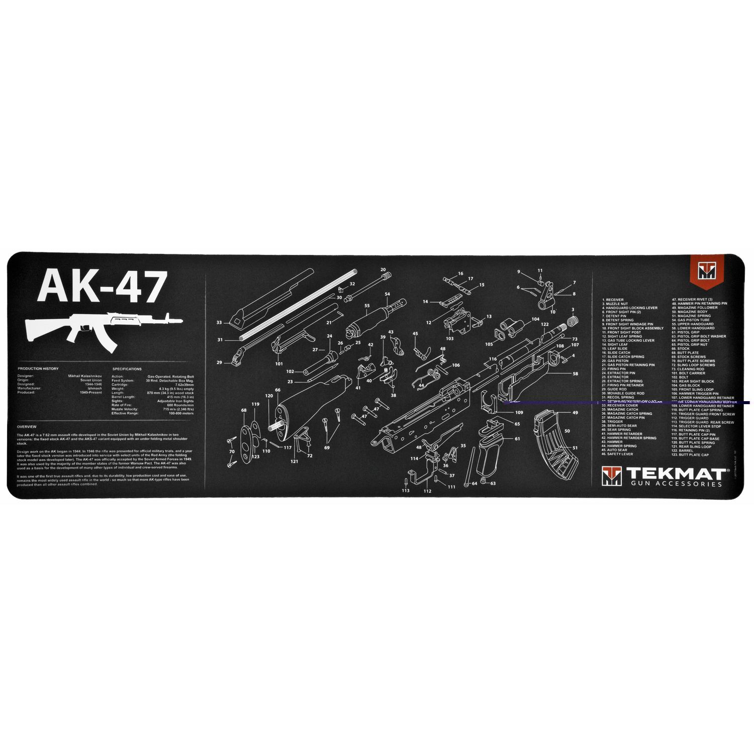 Tekmat Rifle Mat Ak47, Color: Black