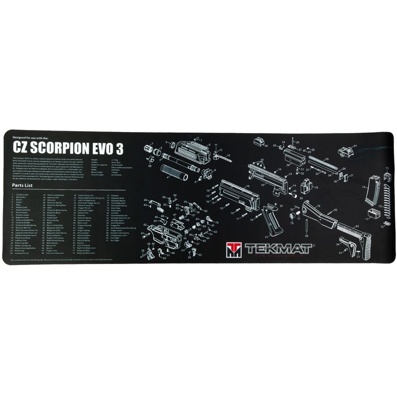 Tekmat Pstl Mat For Cz Scorpion Blk Tekmat Pstl Mat For Cz Scorpion Blk