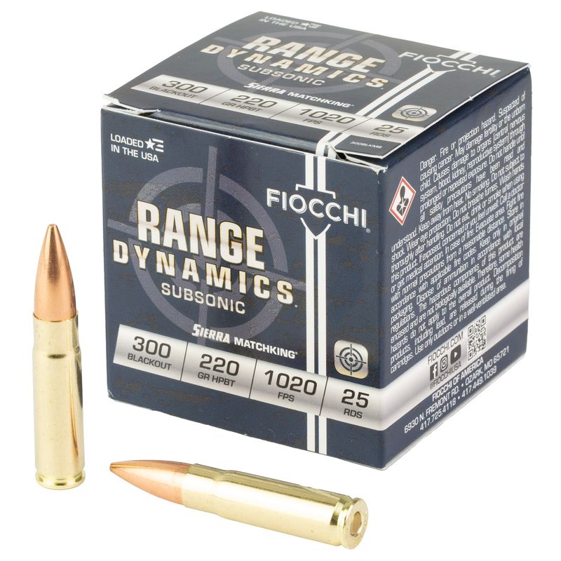 Fiocchi Rng Dyna 300blk 220gr 25/500 Fiocchi Rng Dyna 300blk 220gr 25/500