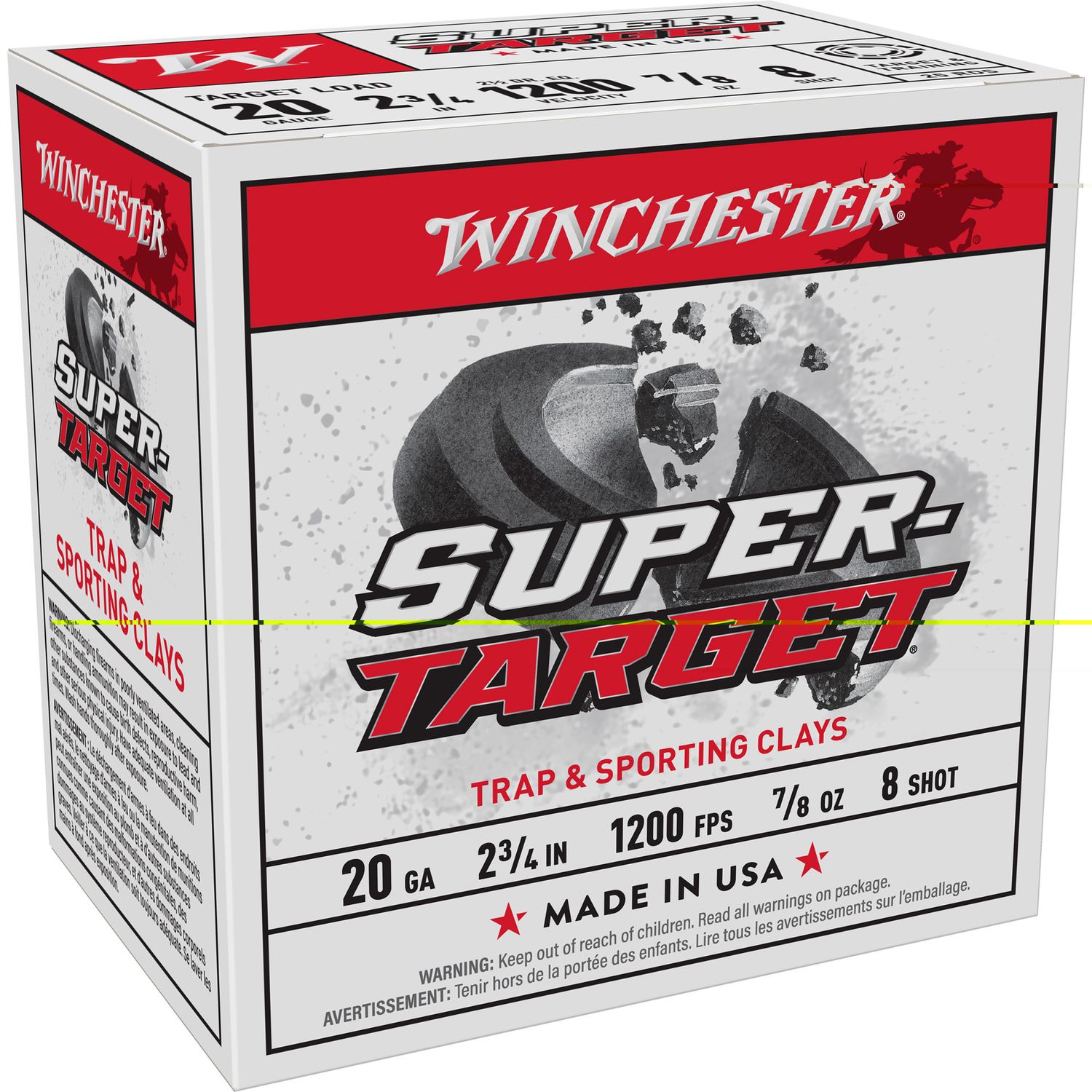 Win Supertrgt 20ga 2.75" #8 25/250