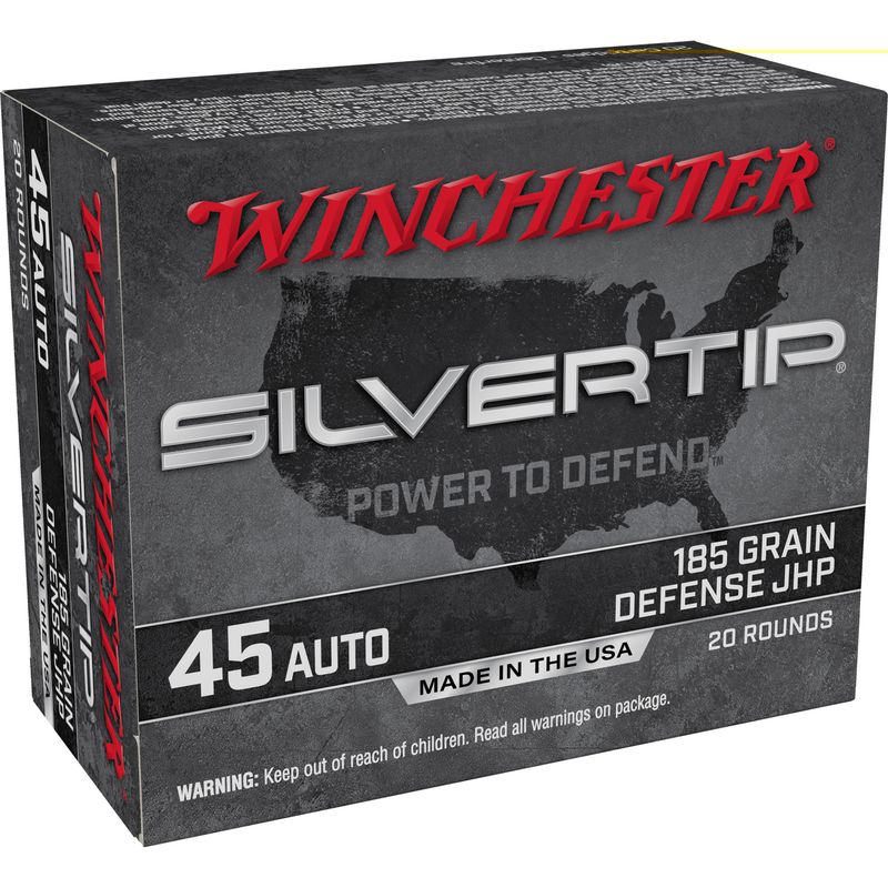 Win Silvertip 45acp 185gr Hp 20/200 Win Silvertip 45acp 185gr Hp 20/200