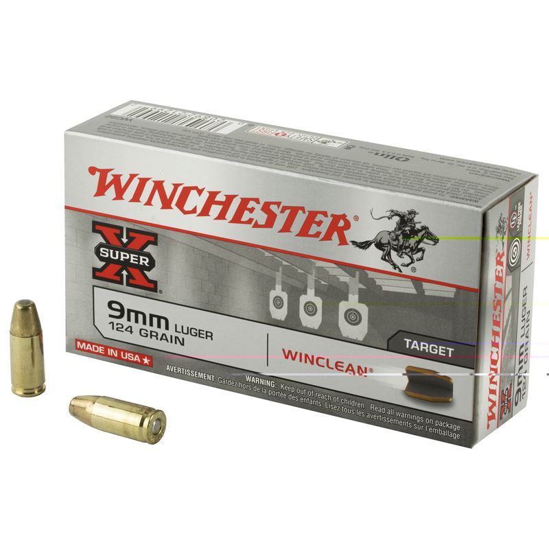 Win Sprx Winclean 9mm 124gr 50/500 Win Sprx Winclean 9mm 124gr 50/500