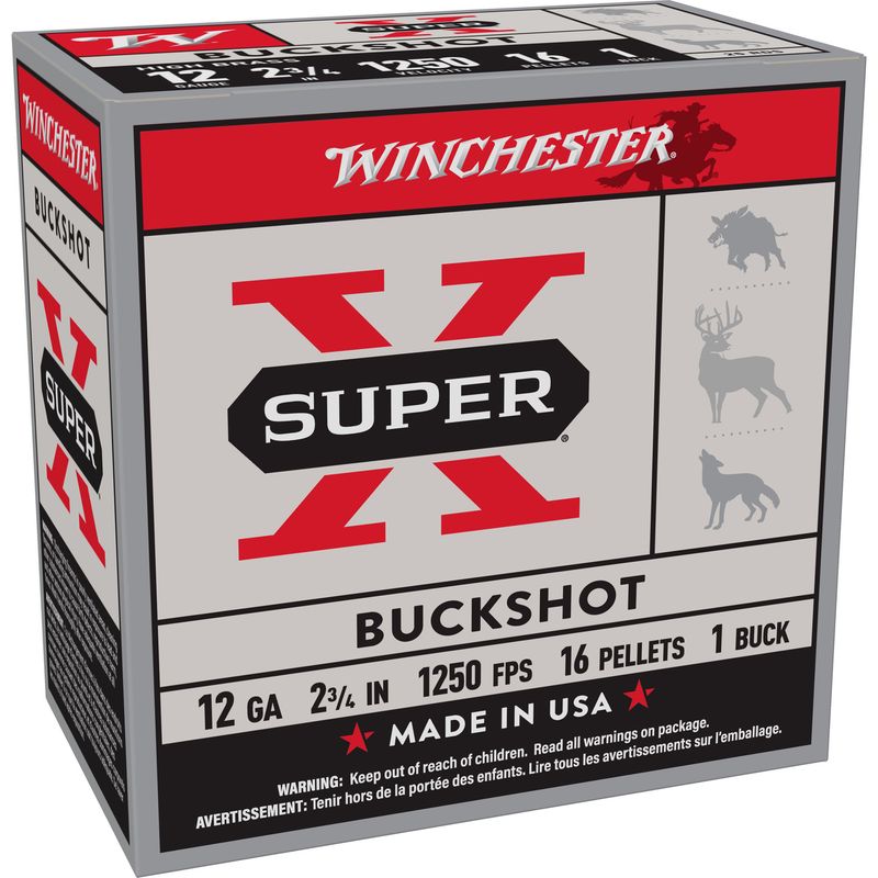 Win Superx 12ga 2.75 Buckshot 25/250 Win Superx 12ga 2.75 Buckshot 25/250