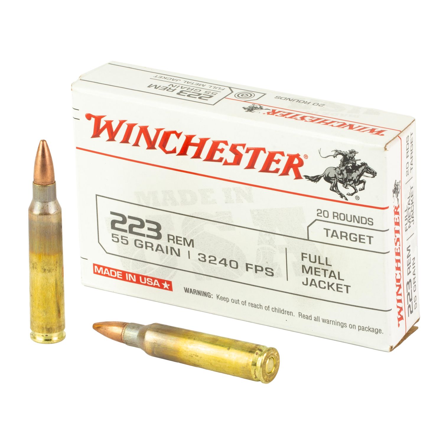Win Usa Trgt 223rem 55gr Fmj 20/1000
