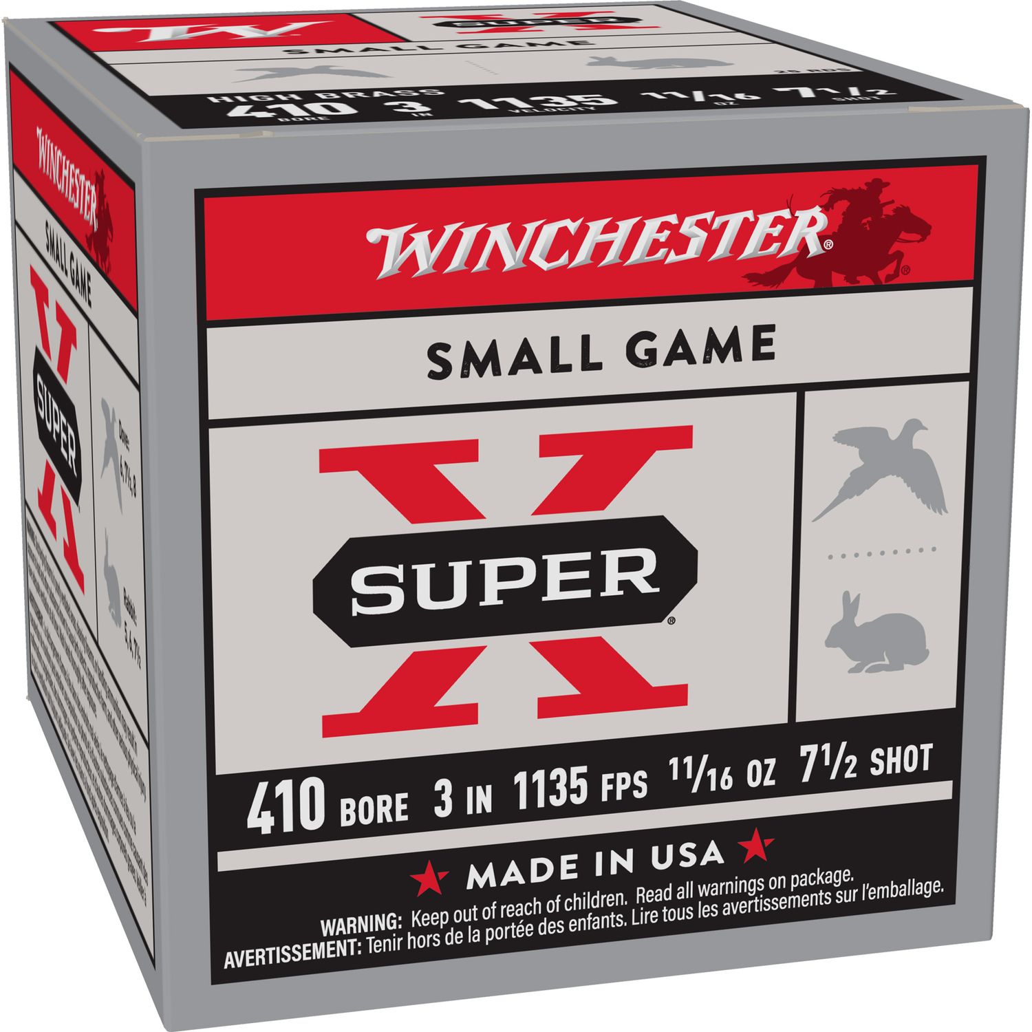 Win Sprx Upld 410ga 3" #7.5 25/250