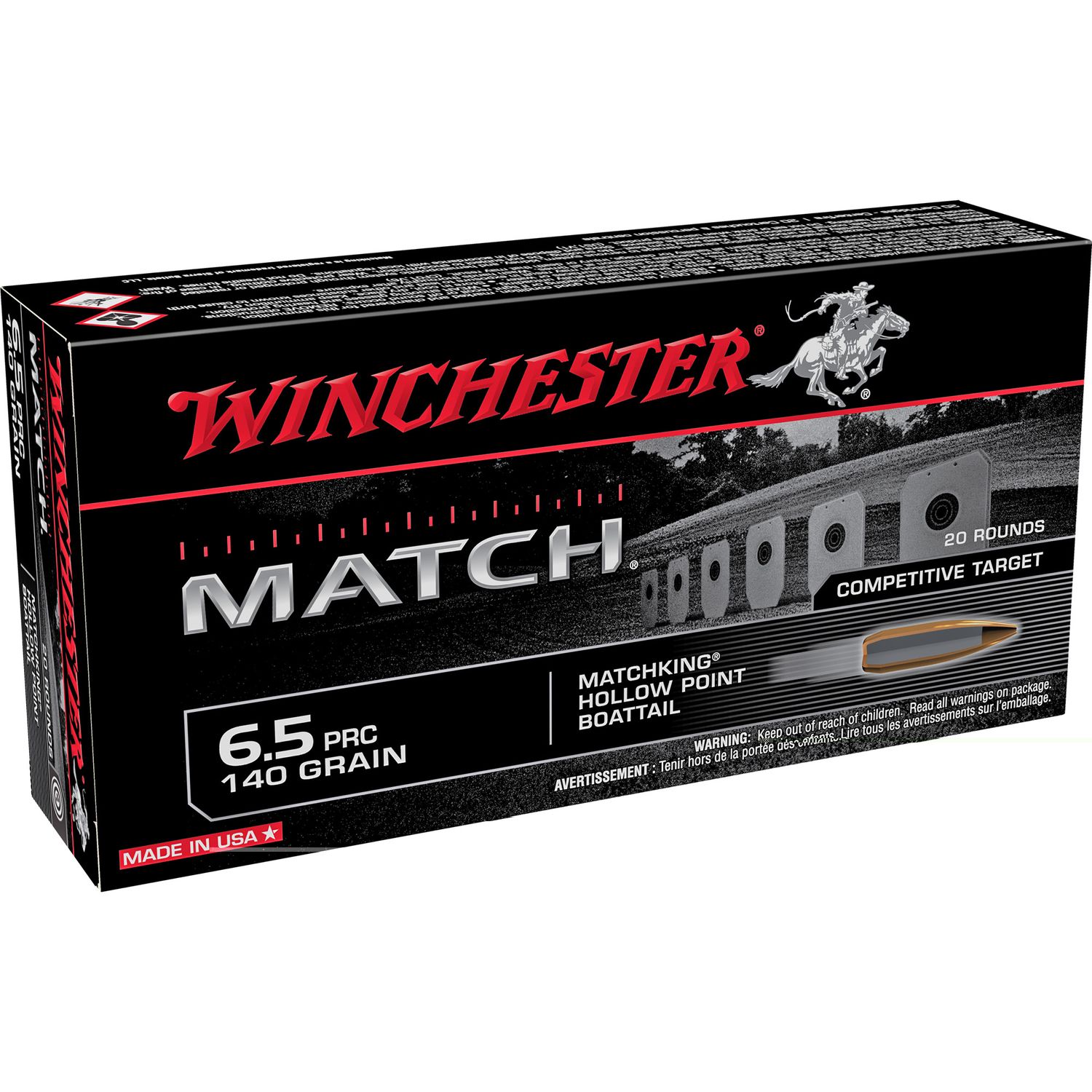 Win Prc Match 6.5prc 140gr Bthp 20/2