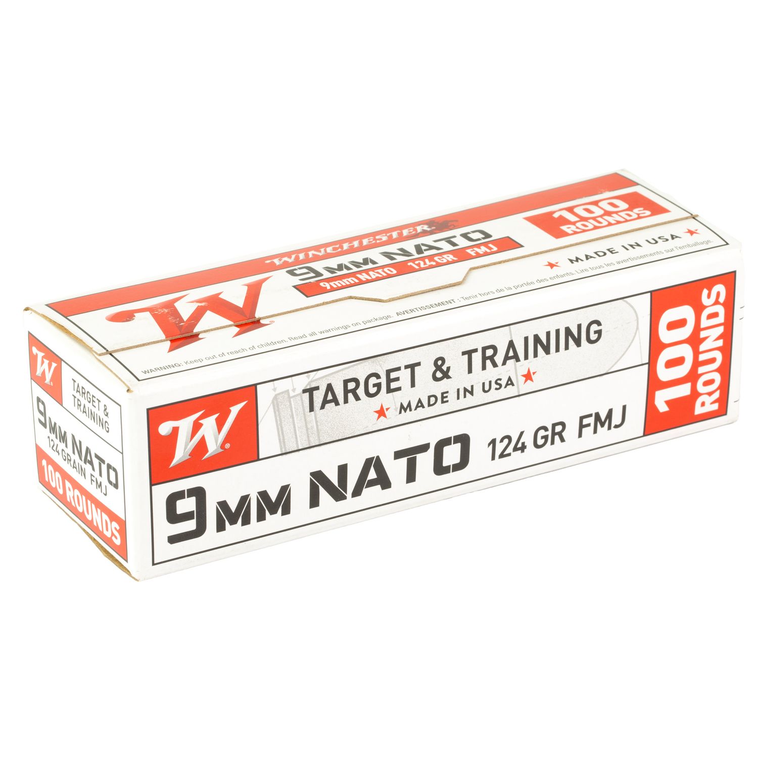 Win Usa 9mm Nato 124gr Fmj 100/1000