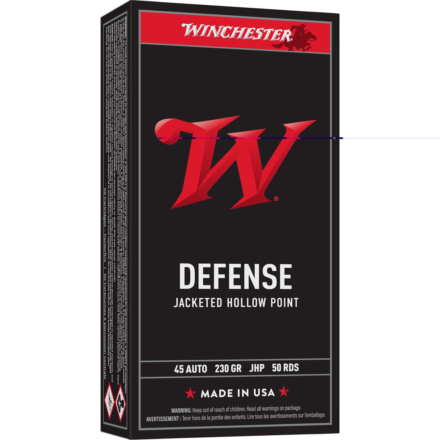 Win Usa 45acp 230gr Jhp 50/500