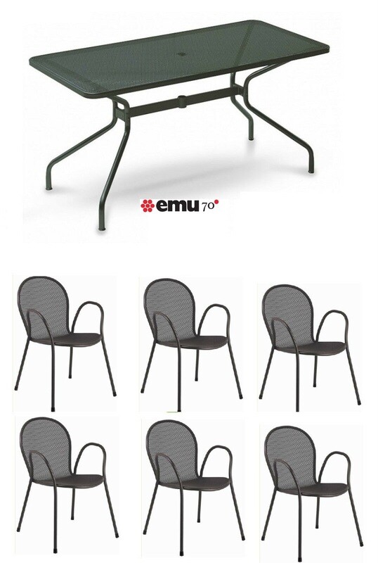 Set Tavolo con 6 Sedie Emu Cambi 809