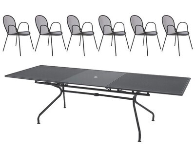 Set Tavolo Allungabile - Athena -con 6 sedie Set Tavolo Allungabile - Athena -con 6 sedie
