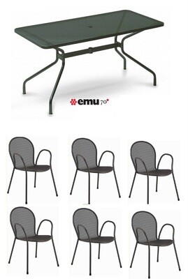 Set Tavolo con 6 Sedie Emu Cambi 809 Set Tavolo con 6 Sedie Emu Cambi 809
