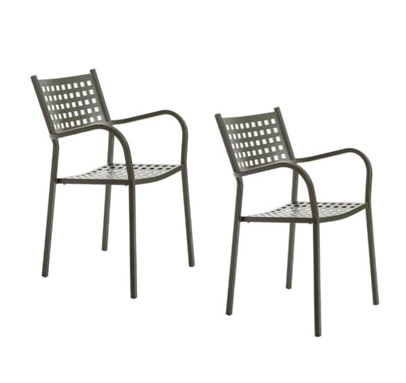 ALICE VERMOBIL - Set 2 Poltrone in Ferro