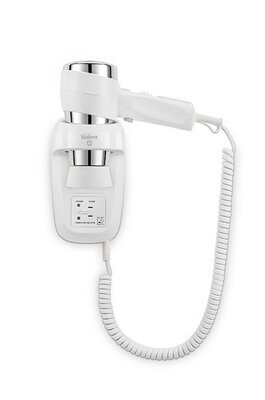 Valera Action Super Plus 1600w with Shaver Socket Wall Mounted hair dryer in white/chrome