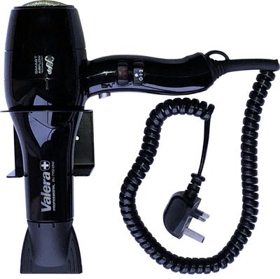 Bundle - Valera Swiss Silent Jet 7700 latching hair dryer with plug and metal wall bracket