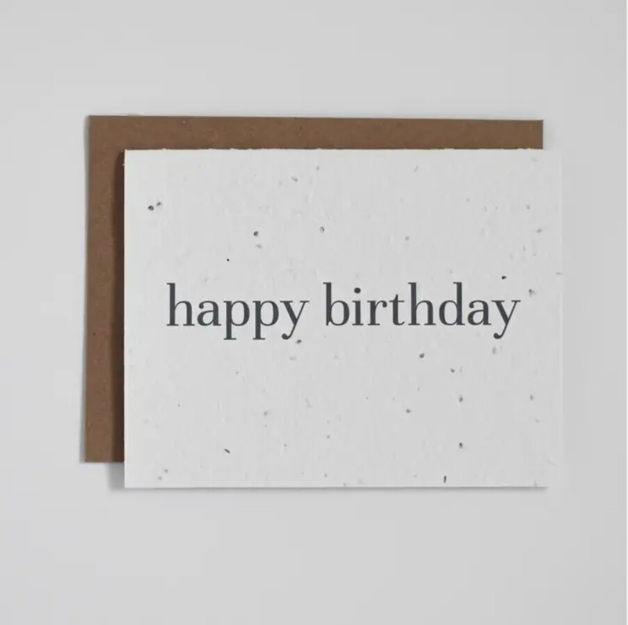Plantable Greeting Card - Happy Birthday - Classic