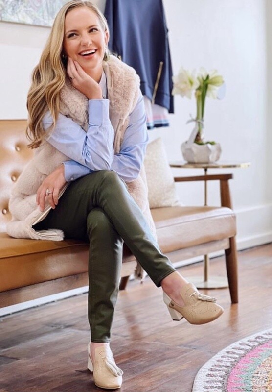 Flow Tassel Block Heel