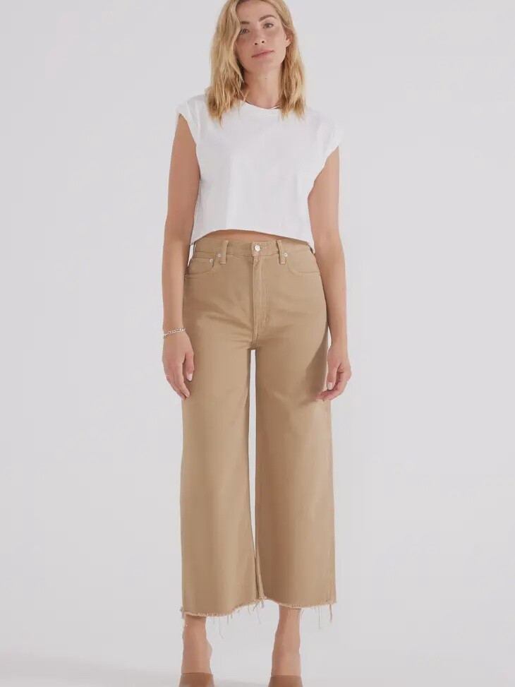 Devon Wide Crop, Size: 24, Colour: Nomad