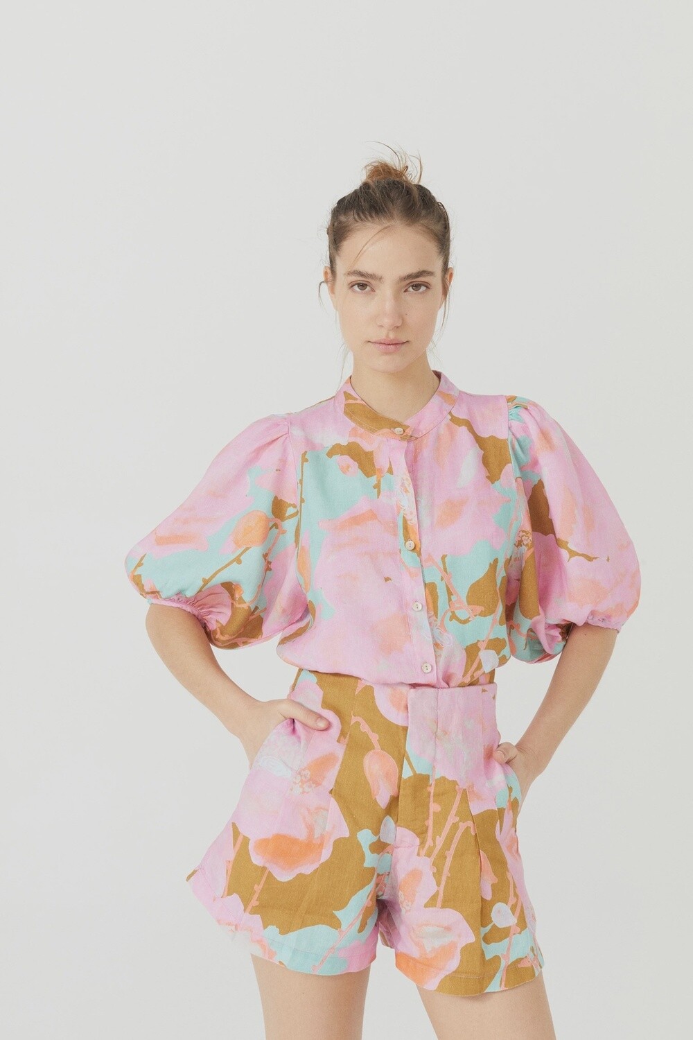 Frida Linen Shorts | Aquarela, Size: XS