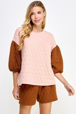 Quilted Set | Blush/Rust