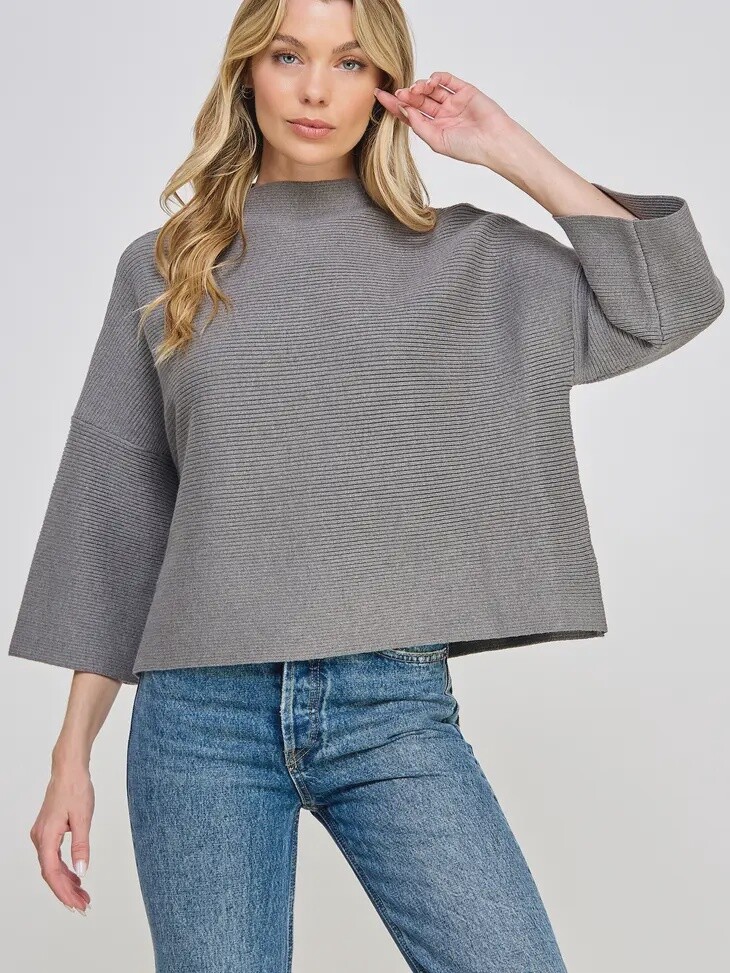 Collins Top | Grey, Size: Small