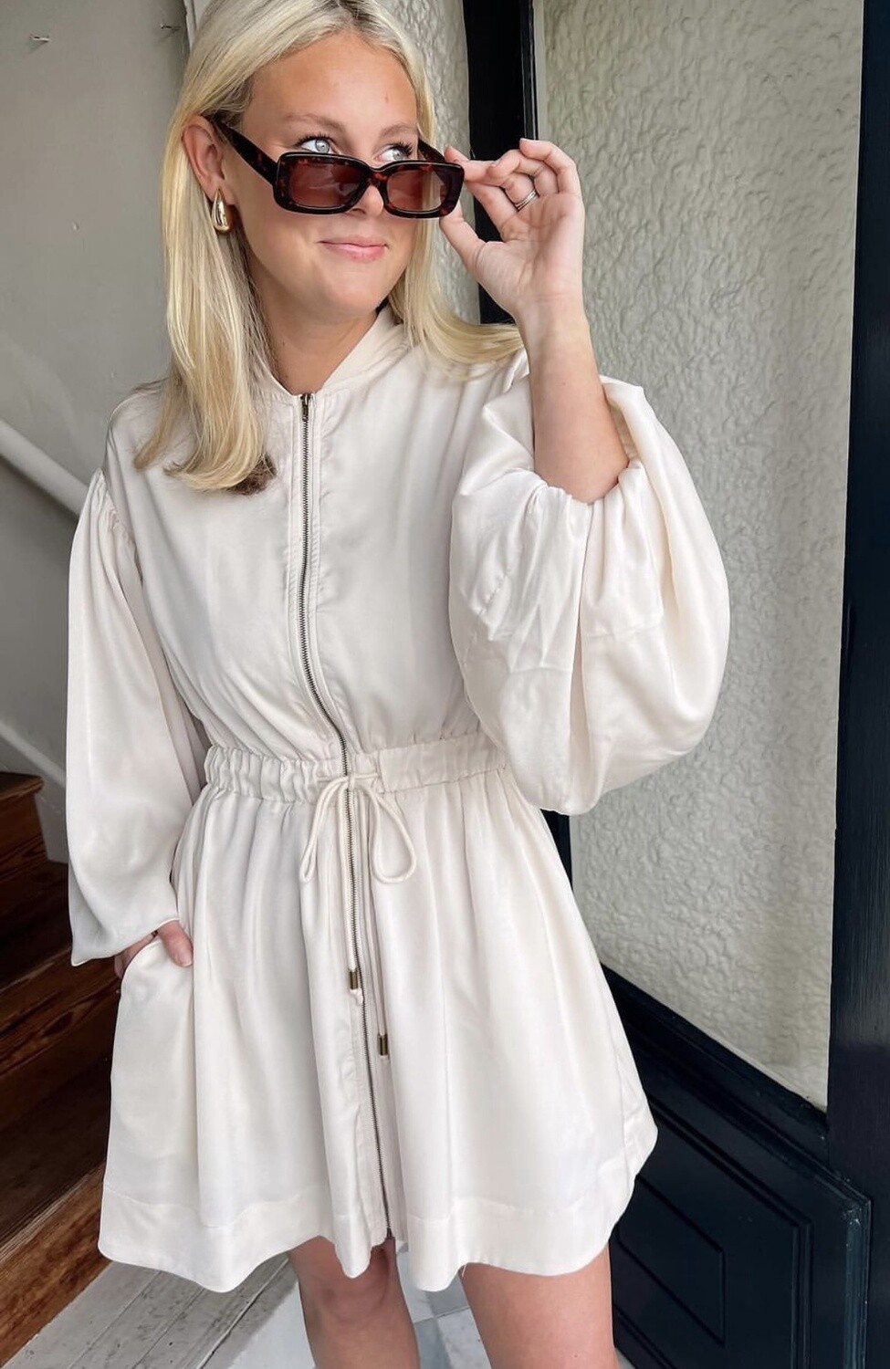 Utility Mini Dress | Ivory