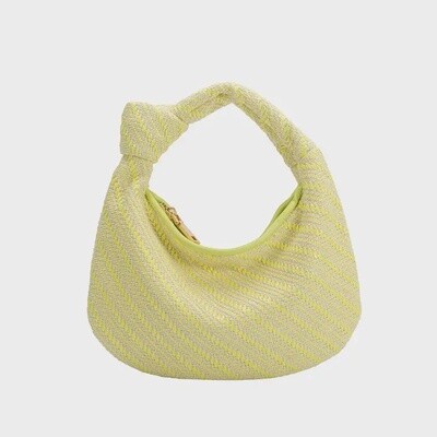 Cher Raffia Straw Handle Bag | Yellow