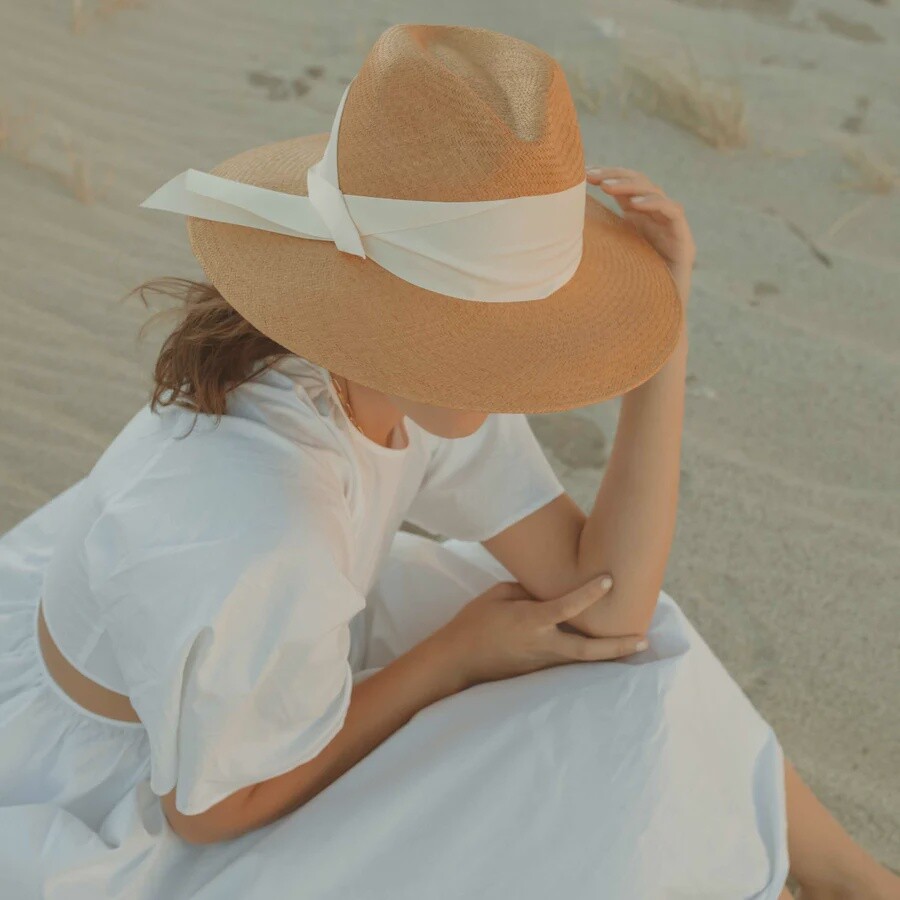 Gardenia Hat | Butterscotch/Ivory, Size: S/M