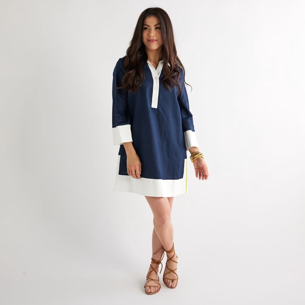 Carrie Dress Navy, Size: One Size
