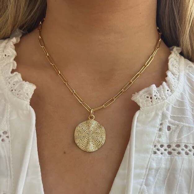 Plain Pave Diamond Disc Charm