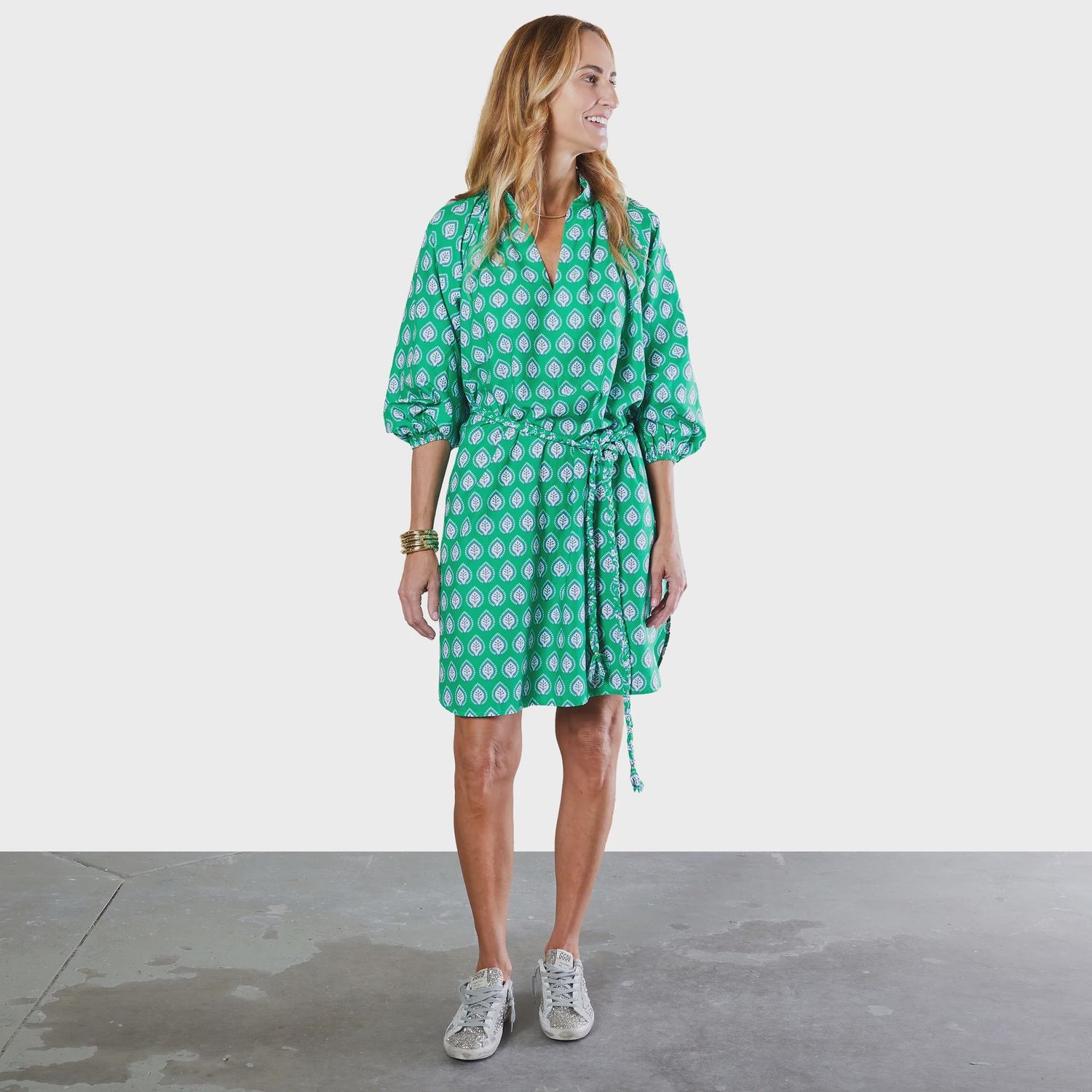 Pippi Dress Leaf Kelly, Size: One Size