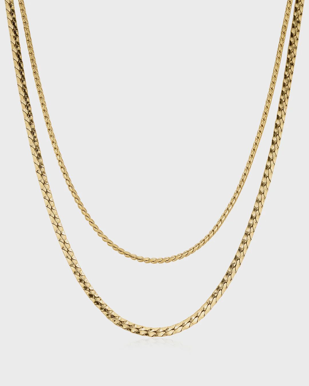 Perle Chain Set, Colour: Gold