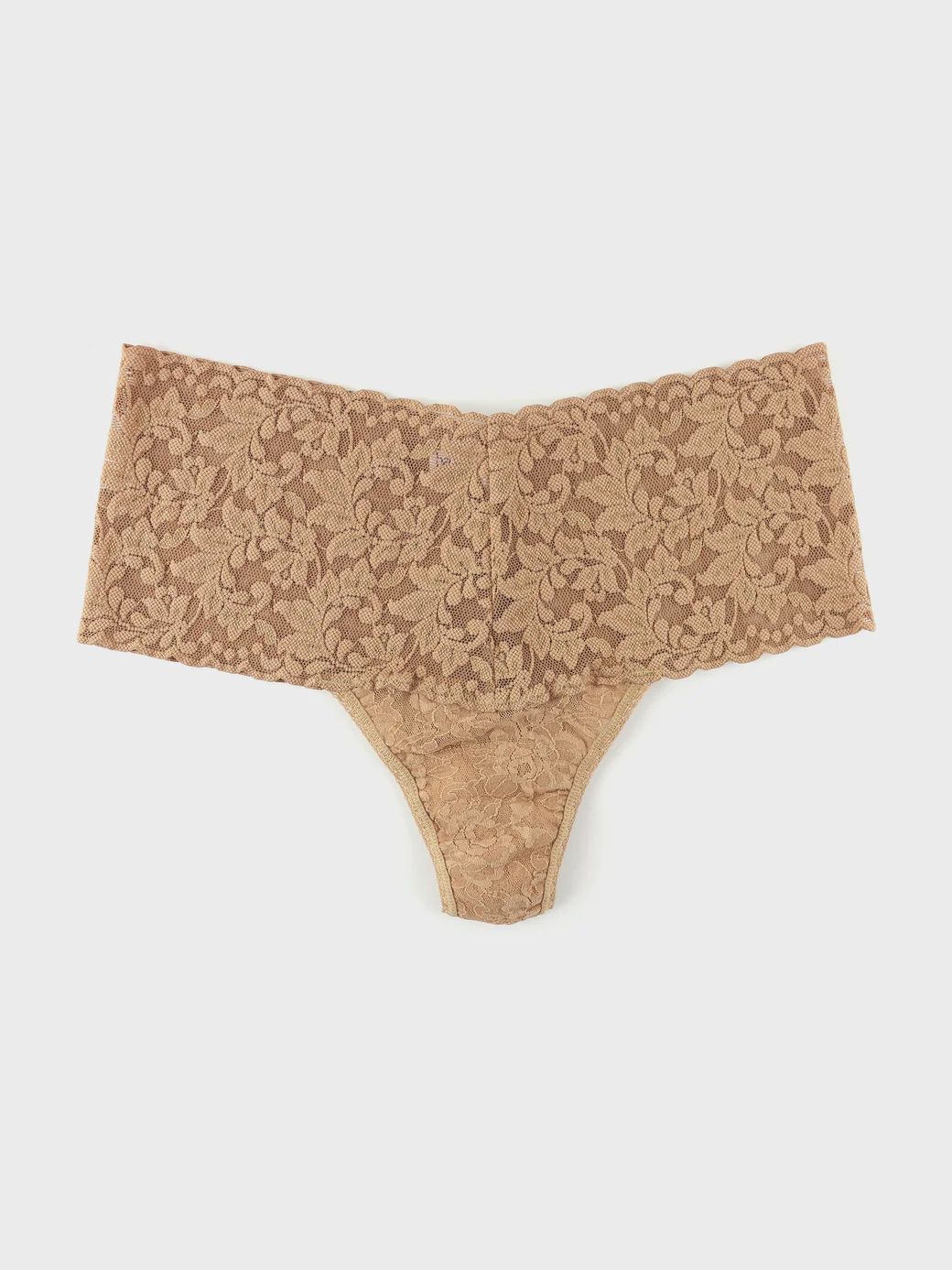 Retro Lace Thong | Sun Tan O/S